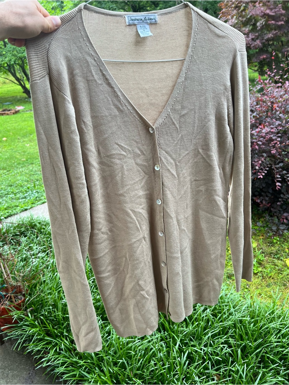 Women’s Silk V-Neck Cardigan